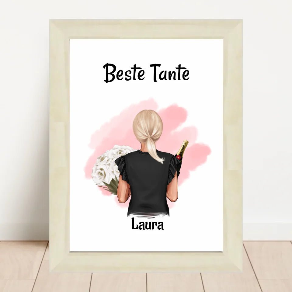 Tante Bild & Poster Geschenk personalisiert - Cantty