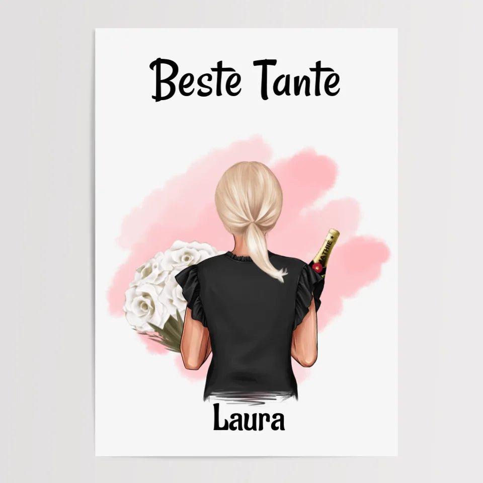 Tante Bild & Poster Geschenk personalisiert - Cantty
