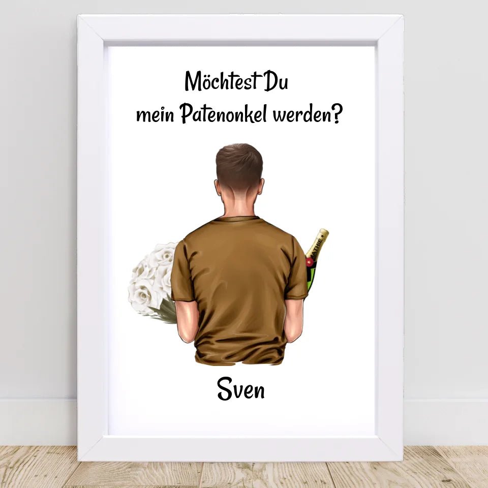 Patenonkel fragen Bild Geschenk personalisiert - Cantty
