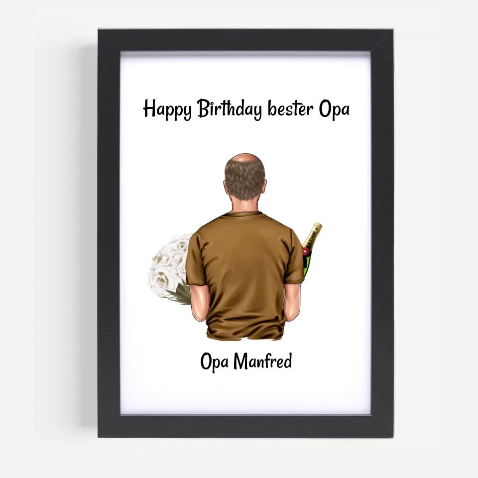 Opa Geburtstag Geschenk Bild personalisiert - Cantty