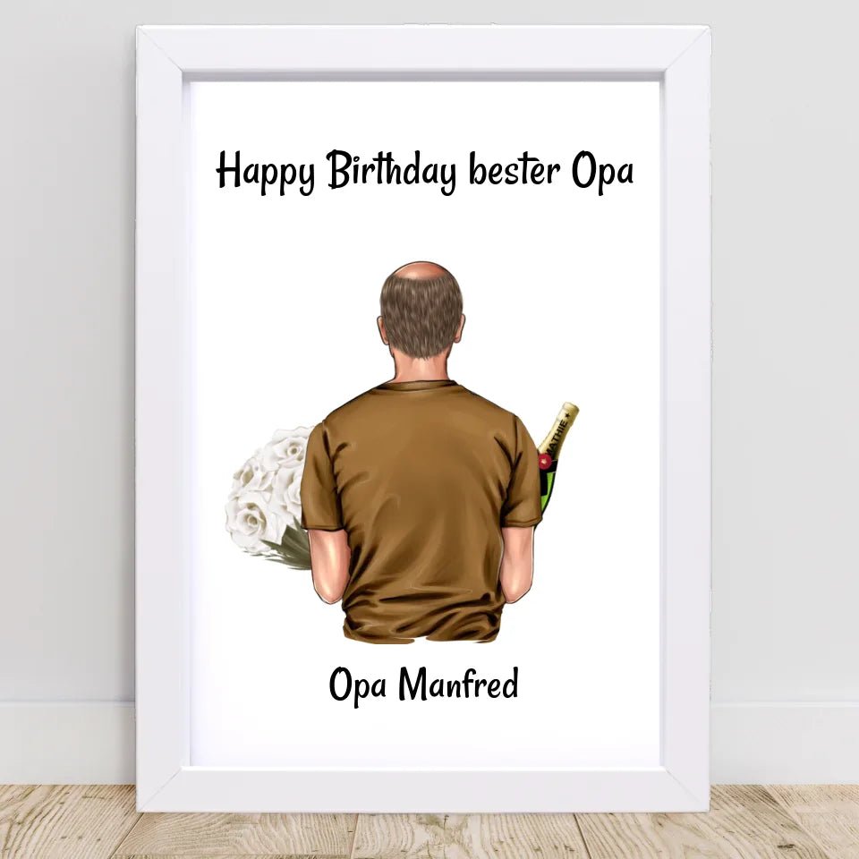 Opa Geburtstag Geschenk Bild personalisiert - Cantty