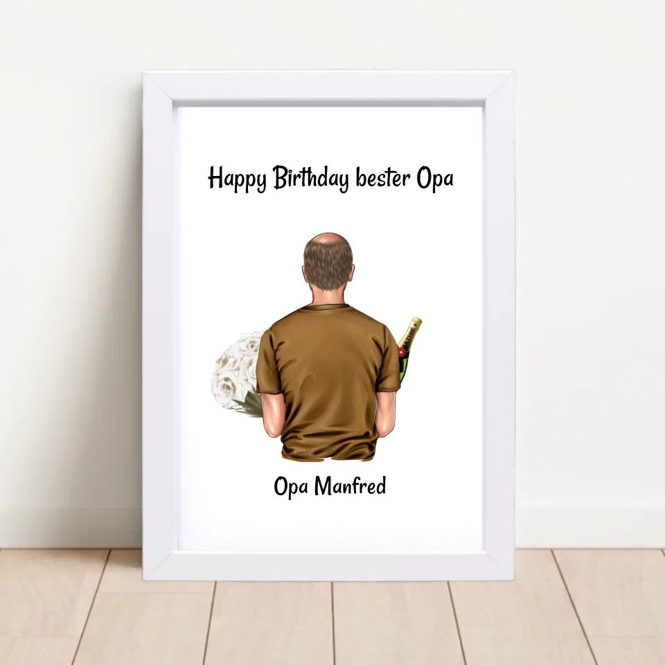 Opa Geburtstag Geschenk Bild personalisiert - Cantty