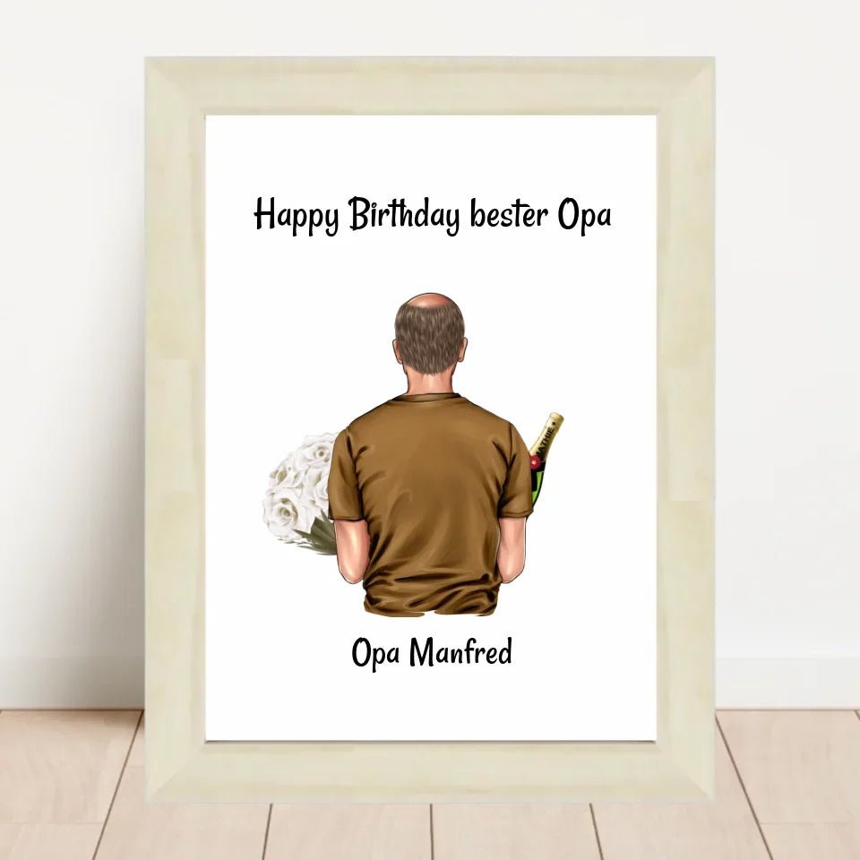 Opa Geburtstag Geschenk Bild personalisiert - Cantty