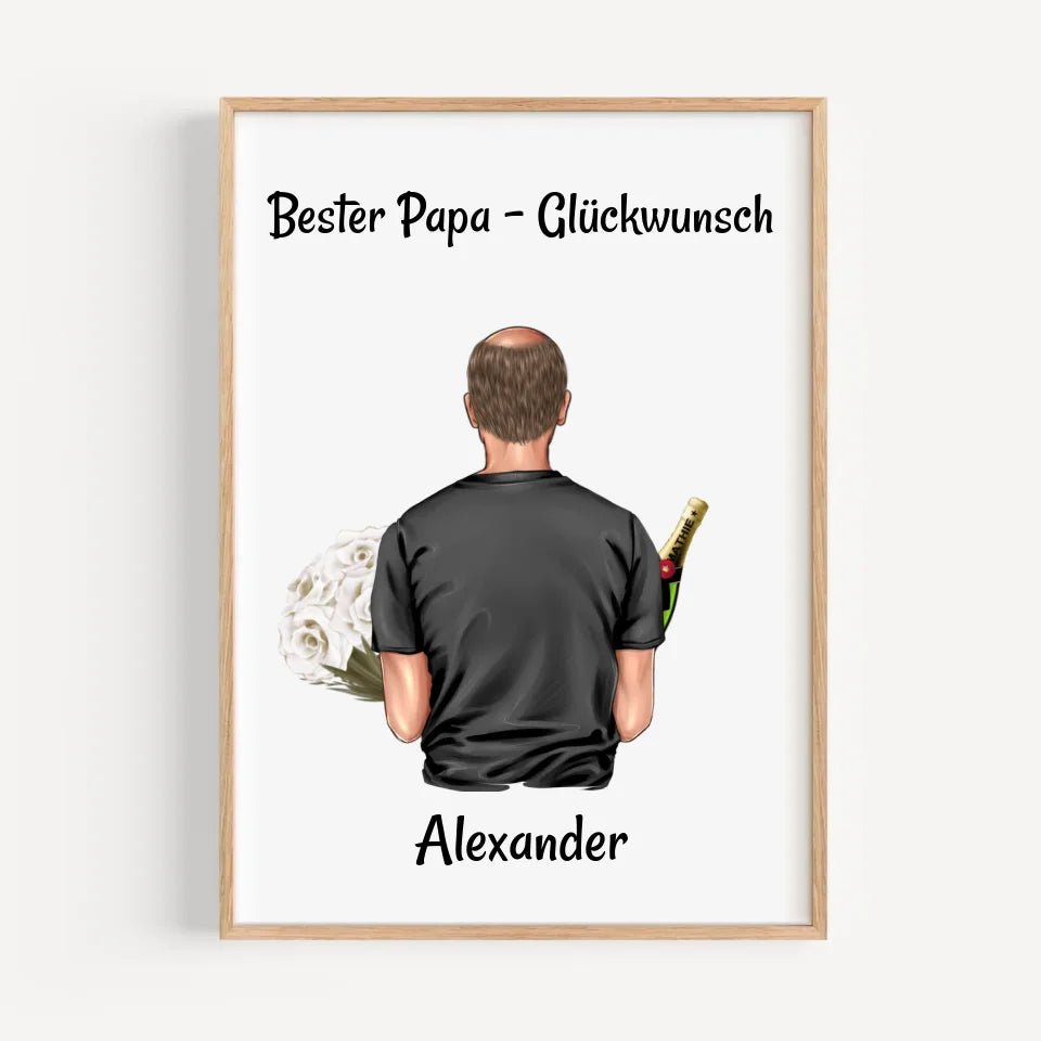 Papa Geburtstag Bild & Poster personalisiert - Cantty