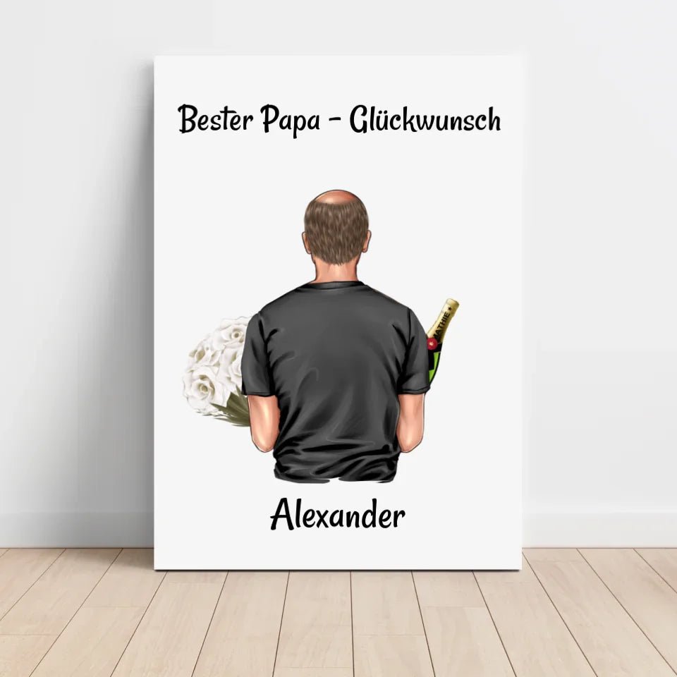 Papa Geburtstag Bild & Poster personalisiert - Cantty