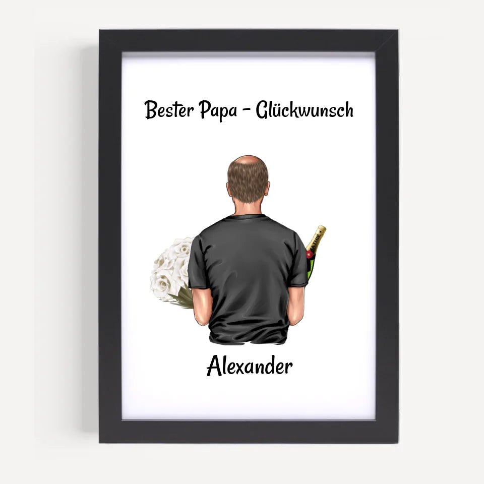 Papa Geburtstag Bild & Poster personalisiert - Cantty