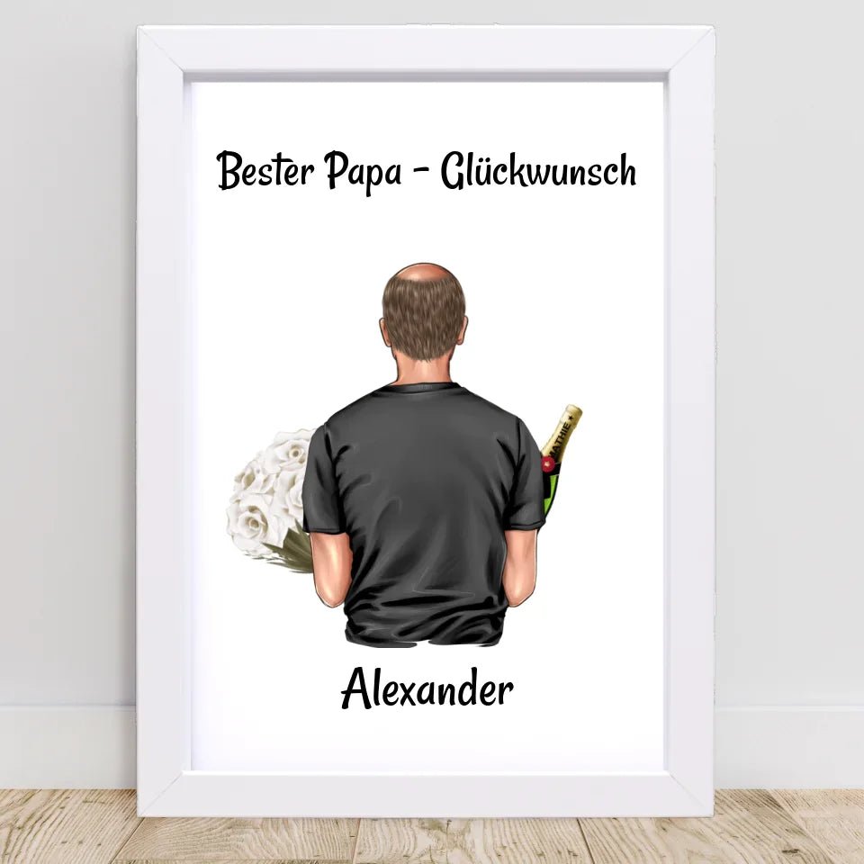 Papa Geburtstag Bild & Poster personalisiert - Cantty