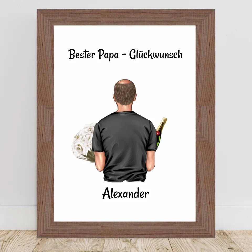 Papa Geburtstag Bild & Poster personalisiert - Cantty