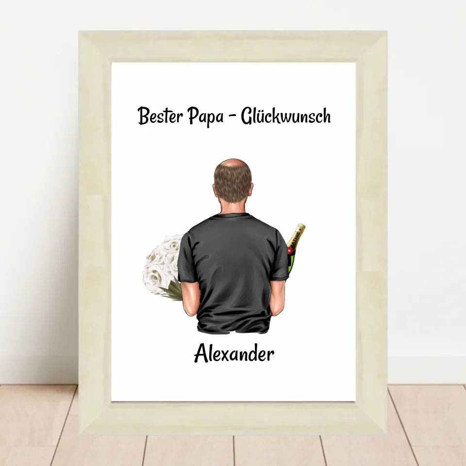 Papa Geburtstag Bild & Poster personalisiert - Cantty