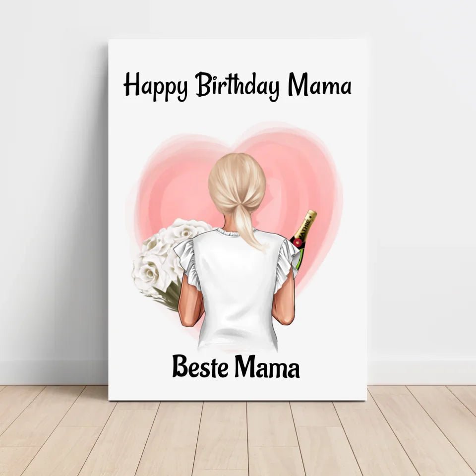 Mutter Geburtstag Bild & Poster personalisiert, Mama Geburtstagsgeschenk gestalten - Cantty