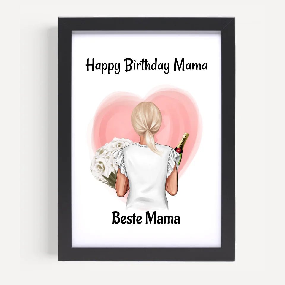 Mutter Geburtstag Bild & Poster personalisiert, Mama Geburtstagsgeschenk gestalten - Cantty
