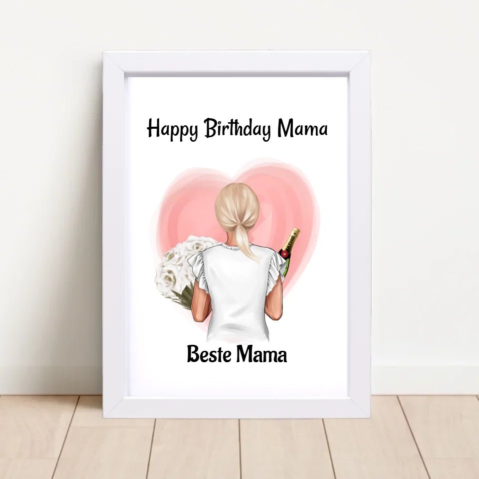 Mutter Geburtstag Bild & Poster personalisiert, Mama Geburtstagsgeschenk gestalten - Cantty