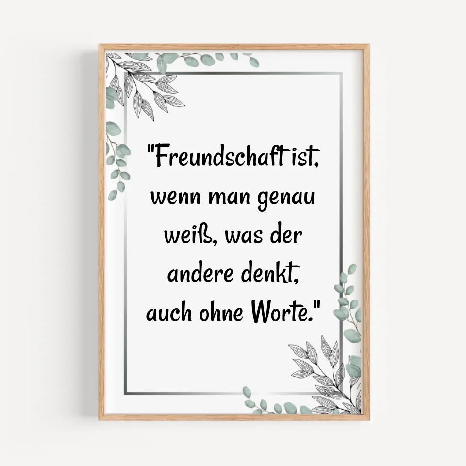 Beste Freundin Spruch zur Freundschaft als Poster - Cantty