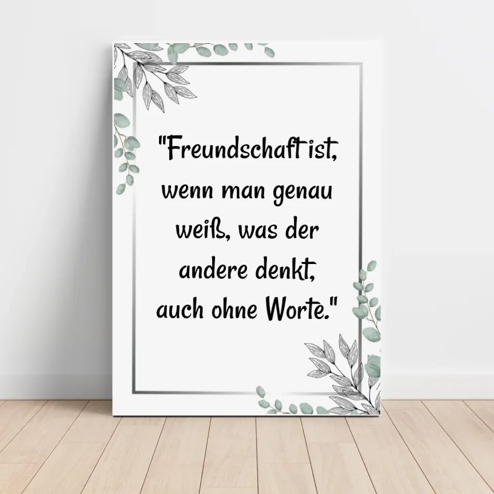 Beste Freundin Spruch zur Freundschaft als Poster - Cantty