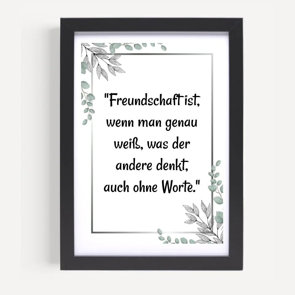 Beste Freundin Spruch zur Freundschaft als Poster - Cantty