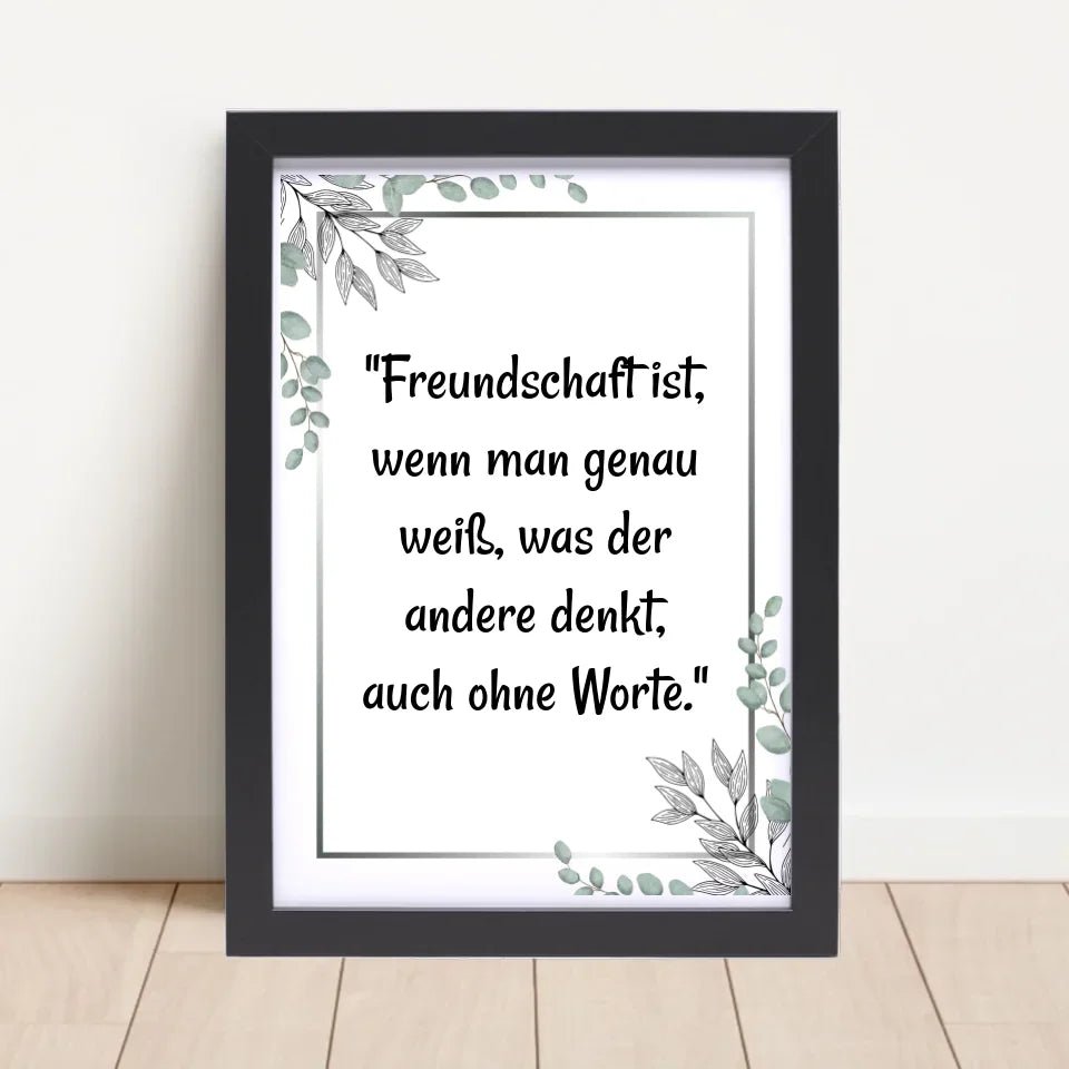 Beste Freundin Spruch zur Freundschaft als Poster - Cantty