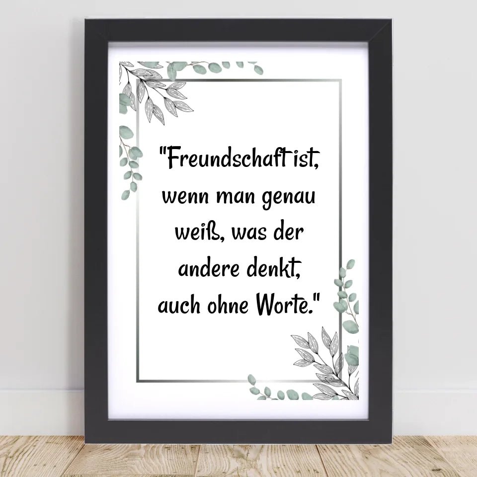 Beste Freundin Spruch zur Freundschaft als Poster - Cantty