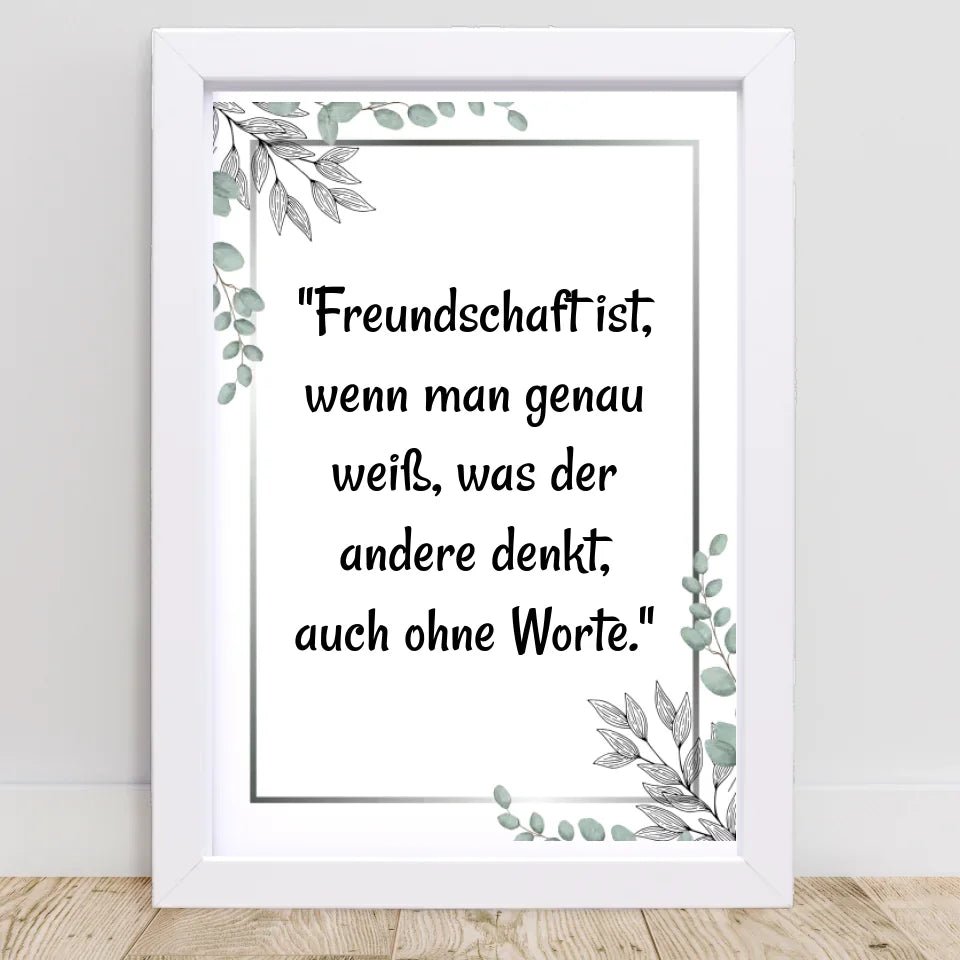 Beste Freundin Spruch zur Freundschaft als Poster - Cantty
