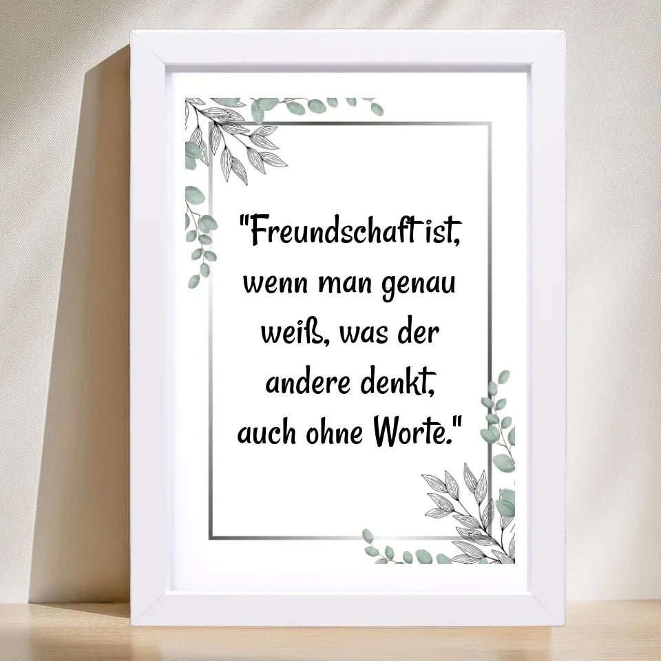 Beste Freundin Spruch zur Freundschaft als Poster - Cantty