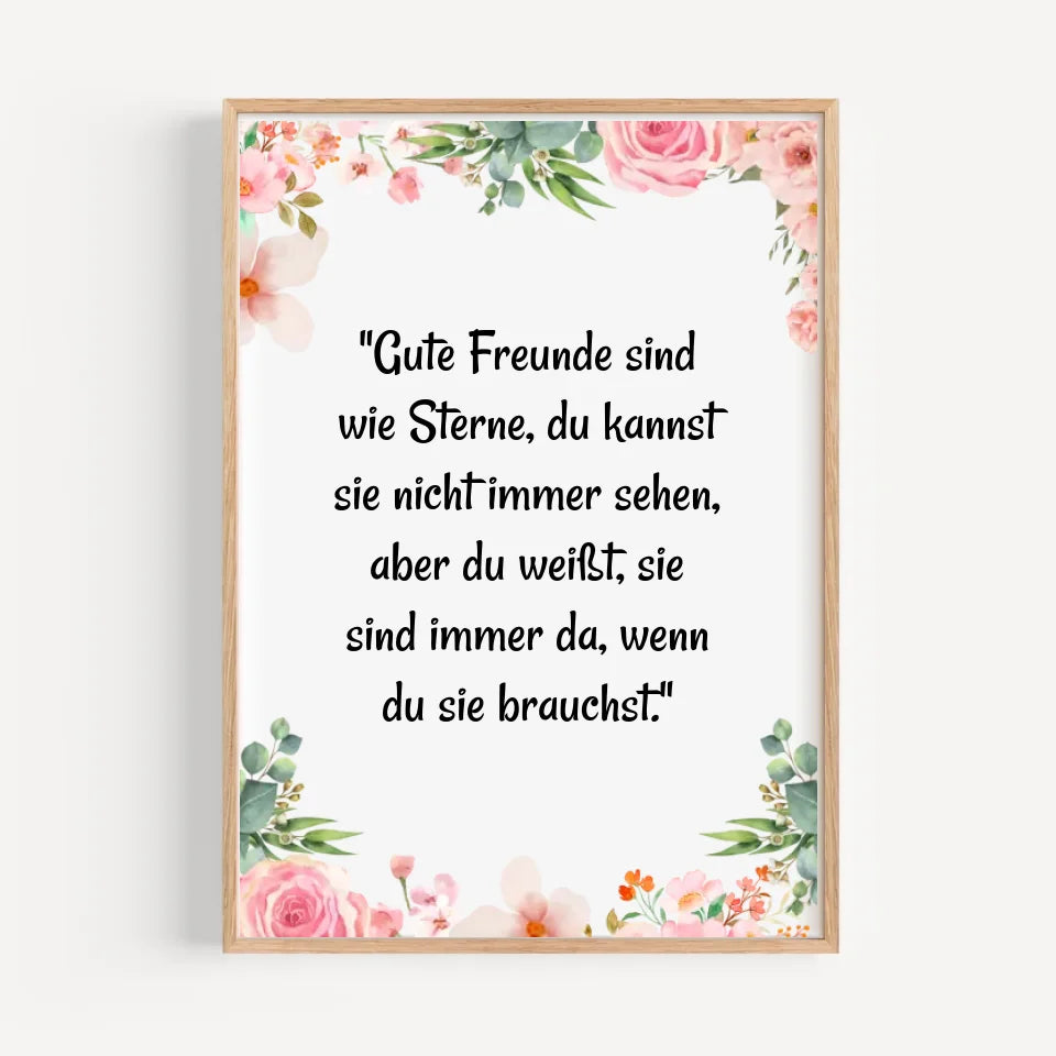 Personalisiertes beste Freundin Spruch Poster Geschenk - Cantty