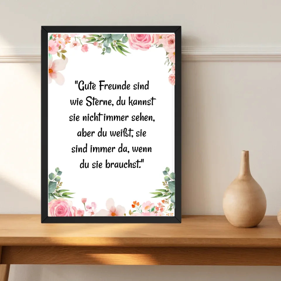 Personalisiertes beste Freundin Spruch Poster Geschenk - Cantty