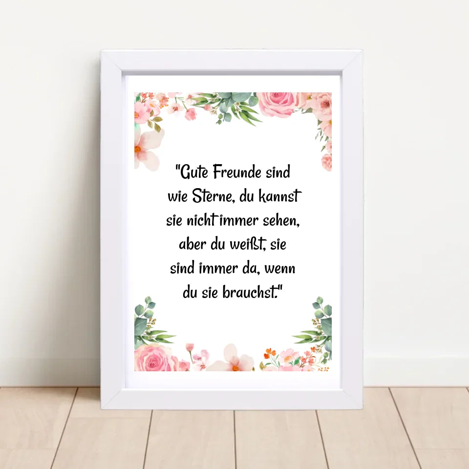 Personalisiertes beste Freundin Spruch Poster Geschenk - Cantty