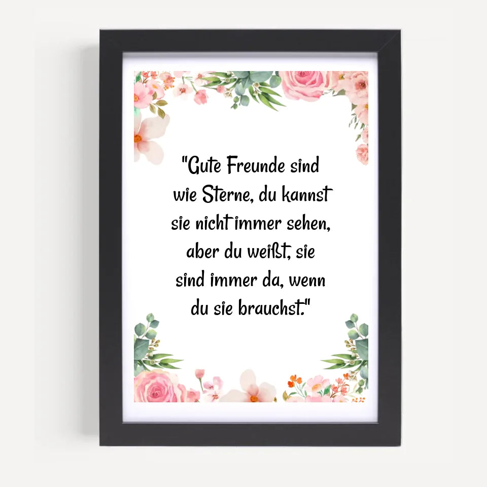 Personalisiertes beste Freundin Spruch Poster Geschenk - Cantty