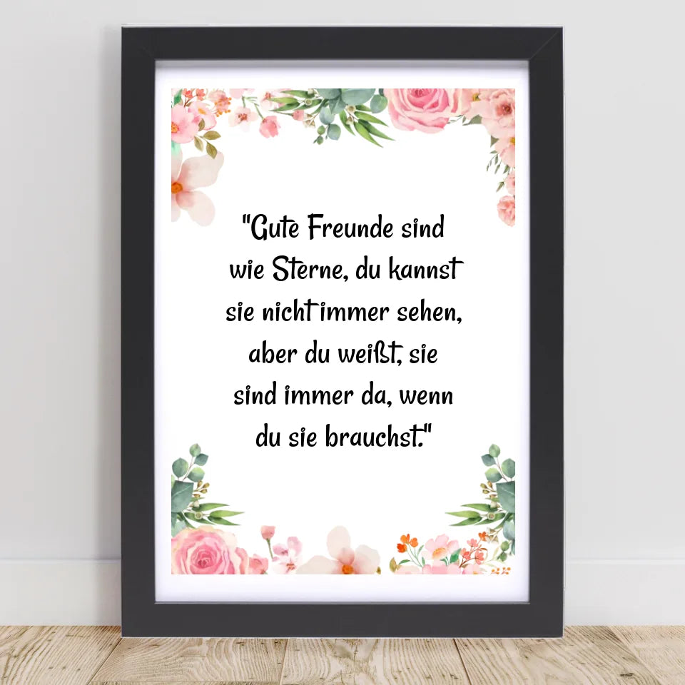 Personalisiertes beste Freundin Spruch Poster Geschenk - Cantty