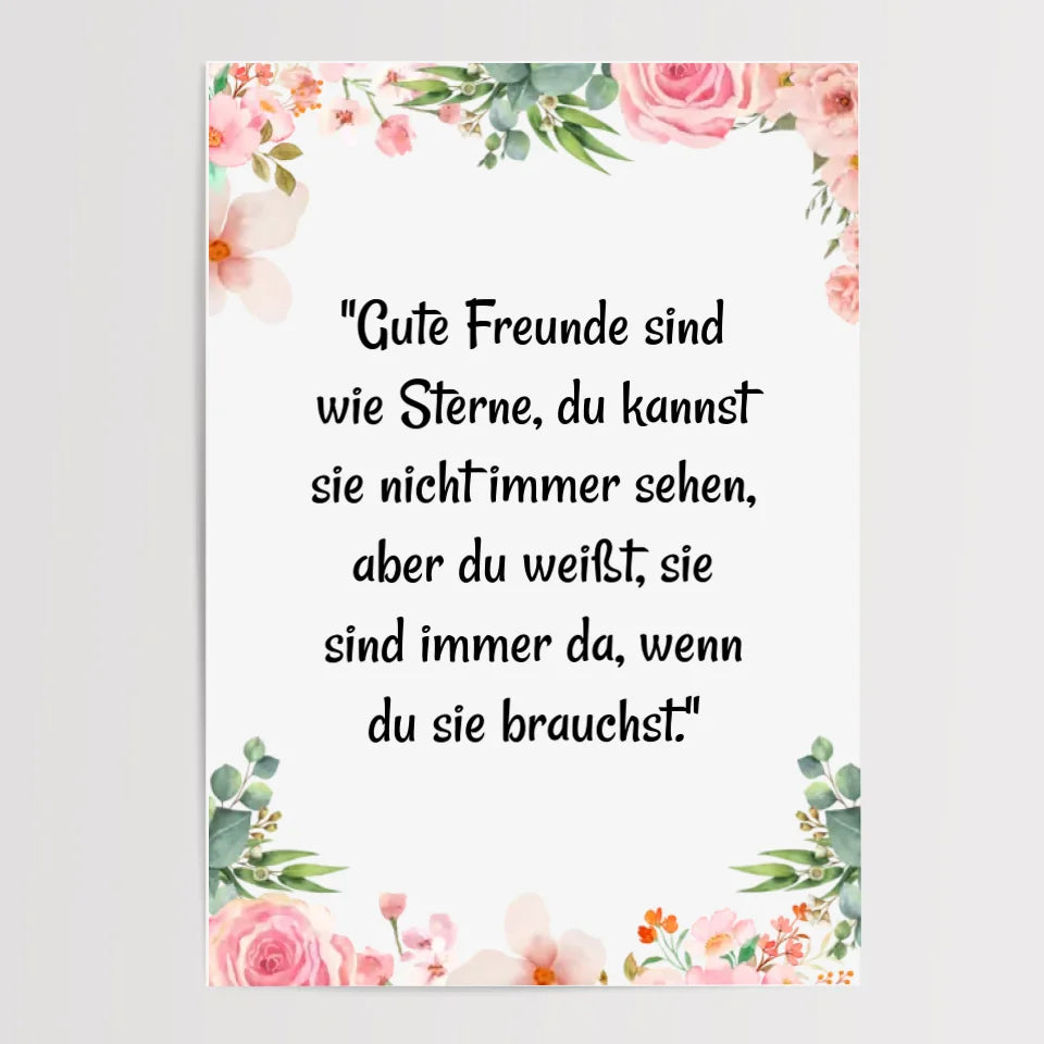 Personalisiertes beste Freundin Spruch Poster Geschenk - Cantty