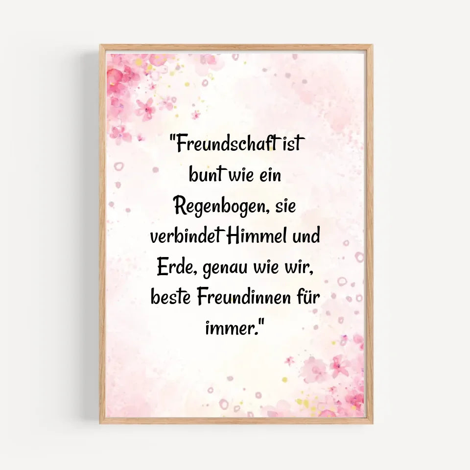 Geschenk beste Freundin Spruch Poster selber gestalten - Cantty