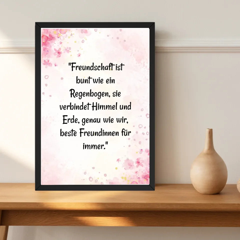 Geschenk beste Freundin Spruch Poster selber gestalten - Cantty