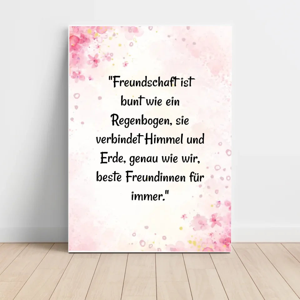 Geschenk beste Freundin Spruch Poster selber gestalten - Cantty