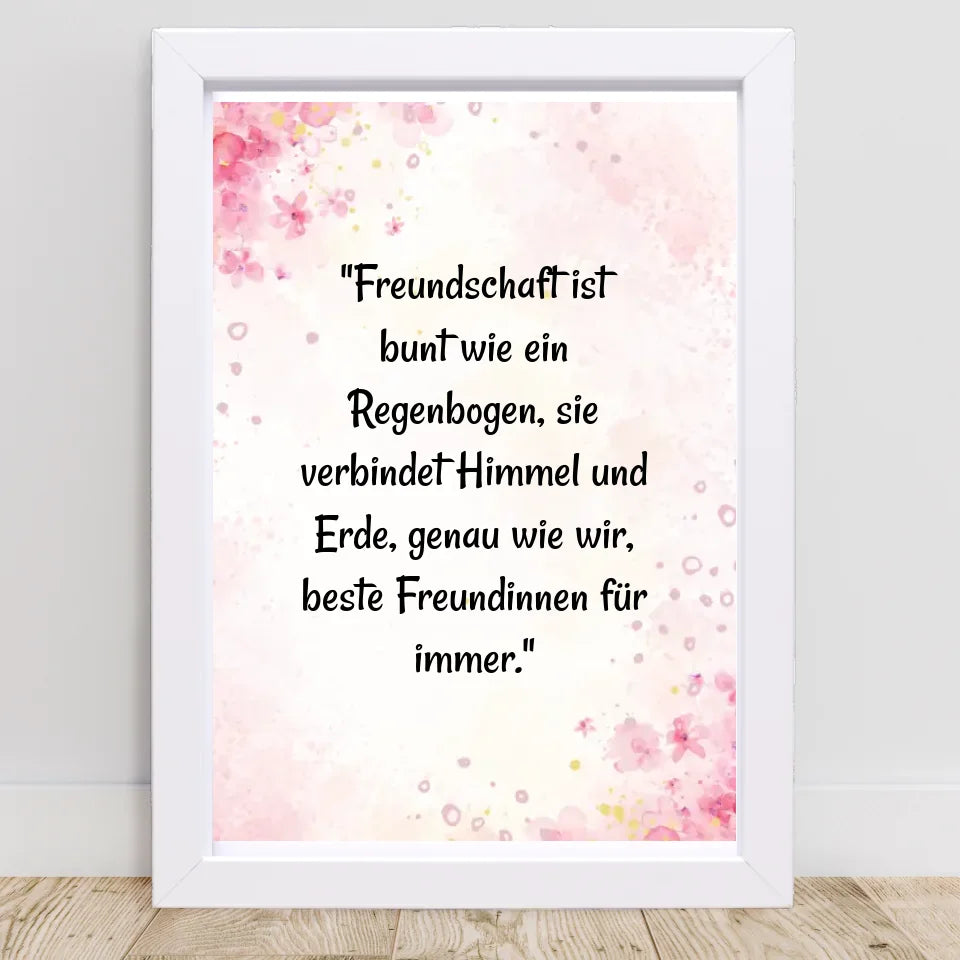 Geschenk beste Freundin Spruch Poster selber gestalten - Cantty