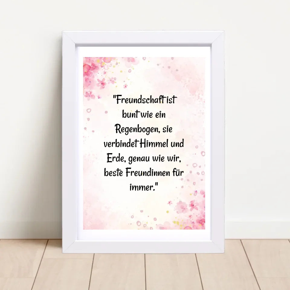 Geschenk beste Freundin Spruch Poster selber gestalten - Cantty