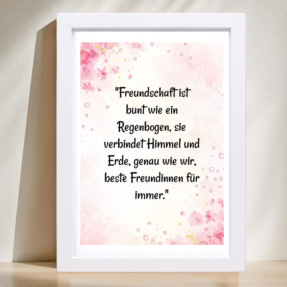 Geschenk beste Freundin Spruch Poster selber gestalten - Cantty