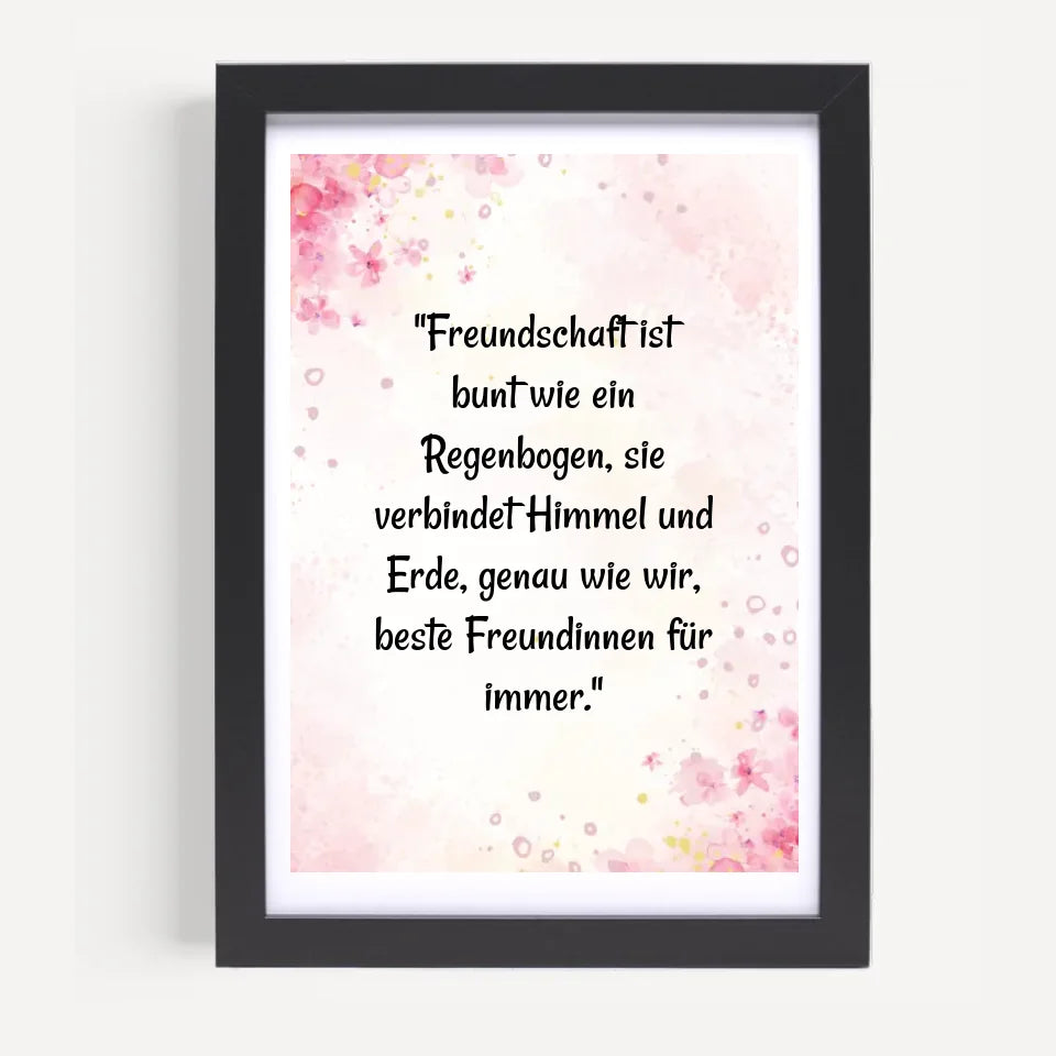 Geschenk beste Freundin Spruch Poster selber gestalten - Cantty