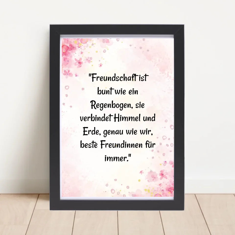 Geschenk beste Freundin Spruch Poster selber gestalten - Cantty