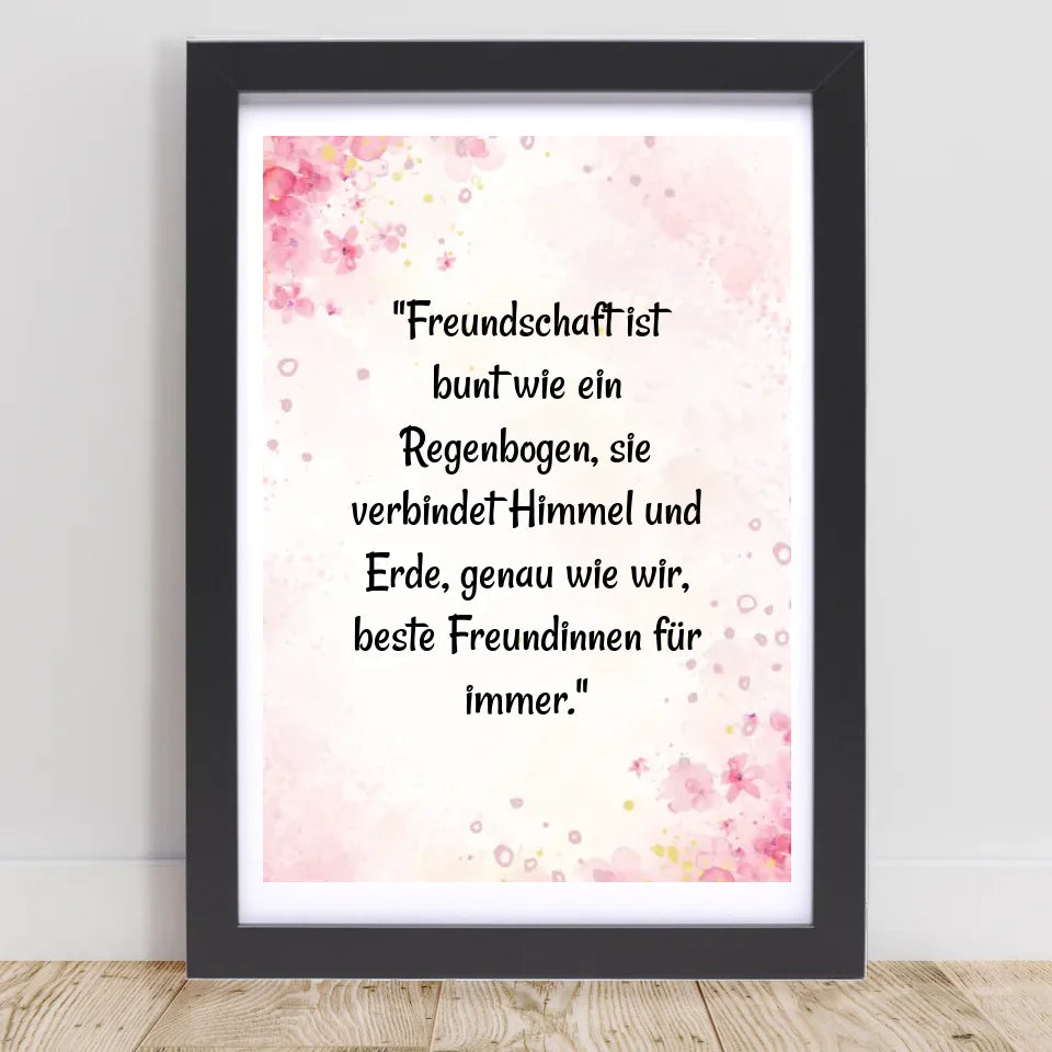 Geschenk beste Freundin Spruch Poster selber gestalten - Cantty