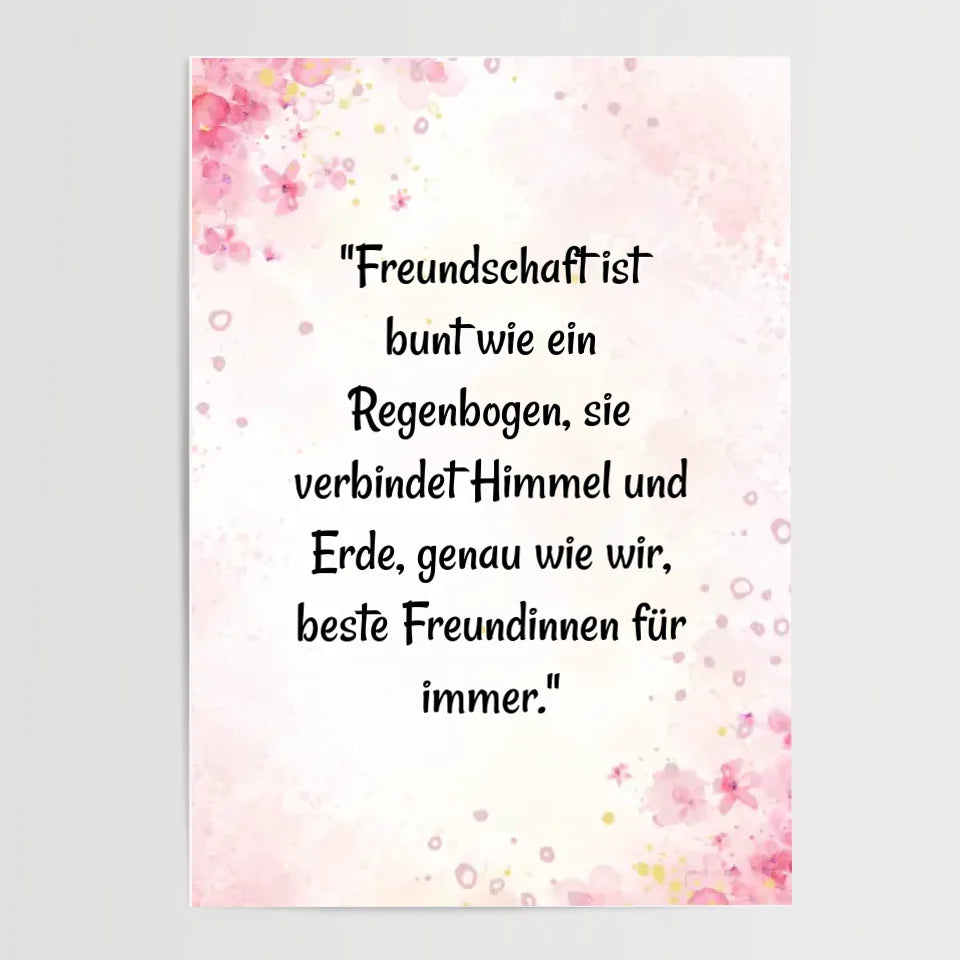 Geschenk beste Freundin Spruch Poster selber gestalten - Cantty