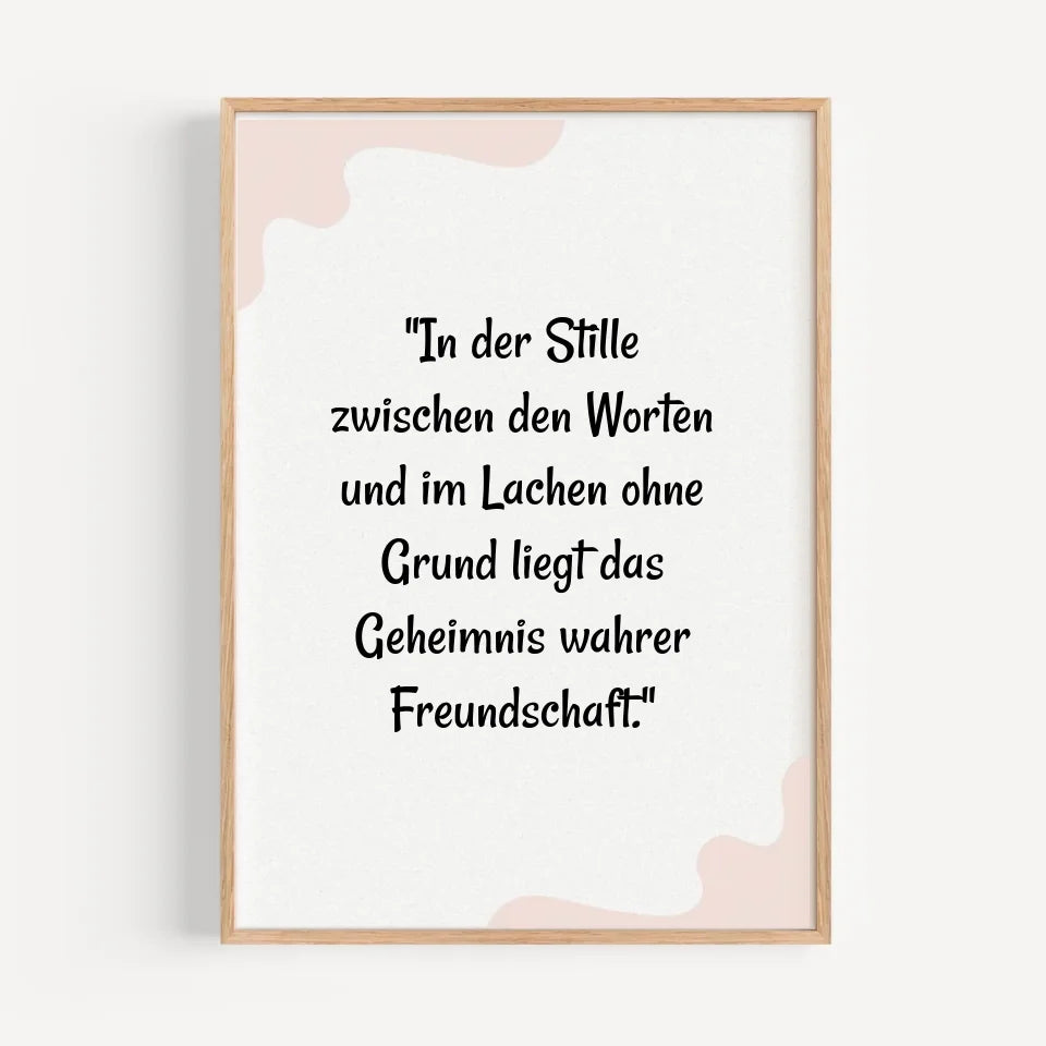 Freundschaftsspruch Poster Geschenk personalisiert - Cantty