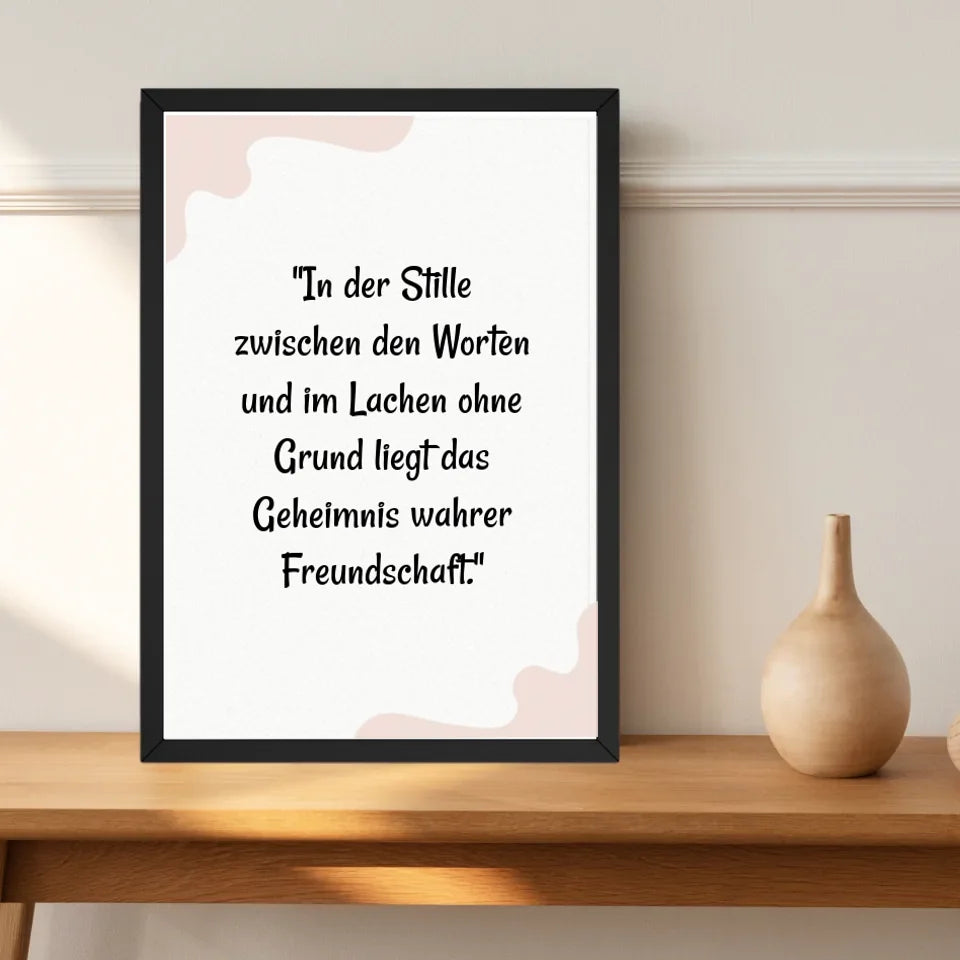Freundschaftsspruch Poster Geschenk personalisiert - Cantty