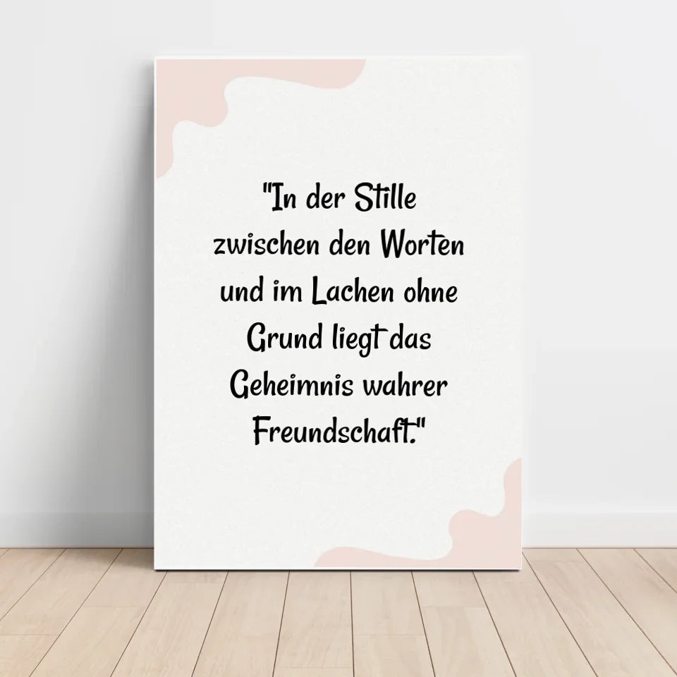 Freundschaftsspruch Poster Geschenk personalisiert - Cantty