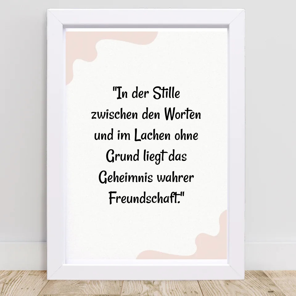 Freundschaftsspruch Poster Geschenk personalisiert - Cantty