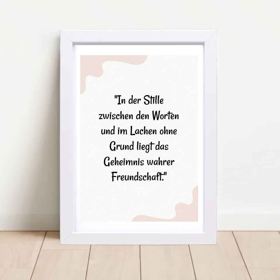Freundschaftsspruch Poster Geschenk personalisiert - Cantty