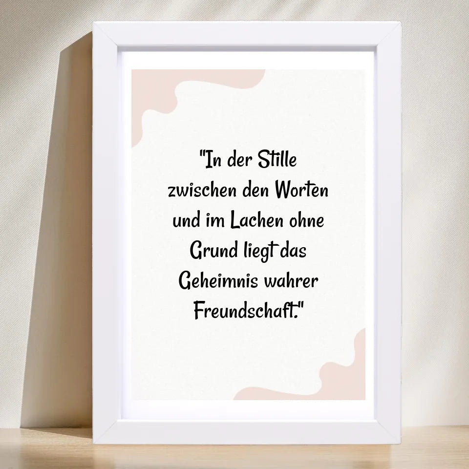 Freundschaftsspruch Poster Geschenk personalisiert - Cantty