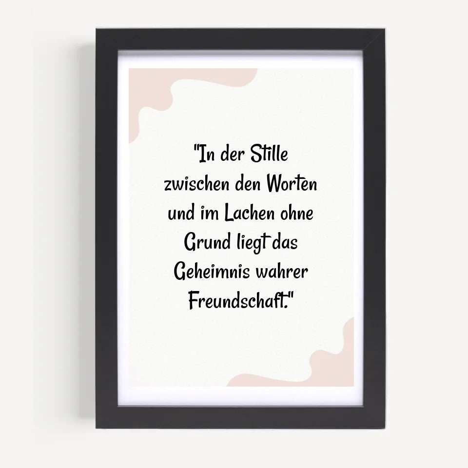 Freundschaftsspruch Poster Geschenk personalisiert - Cantty