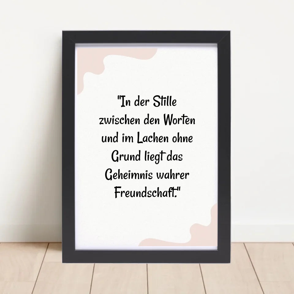 Freundschaftsspruch Poster Geschenk personalisiert - Cantty
