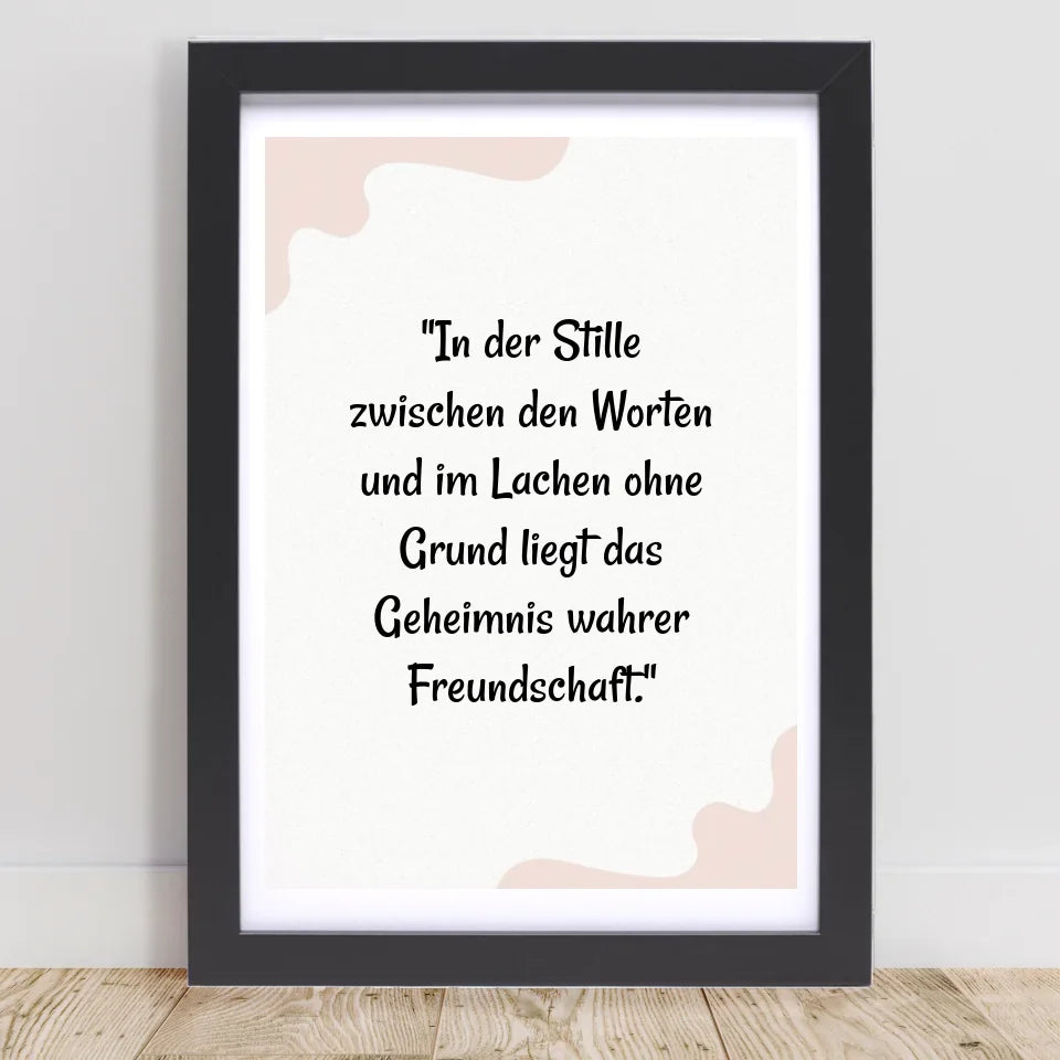 Freundschaftsspruch Poster Geschenk personalisiert - Cantty