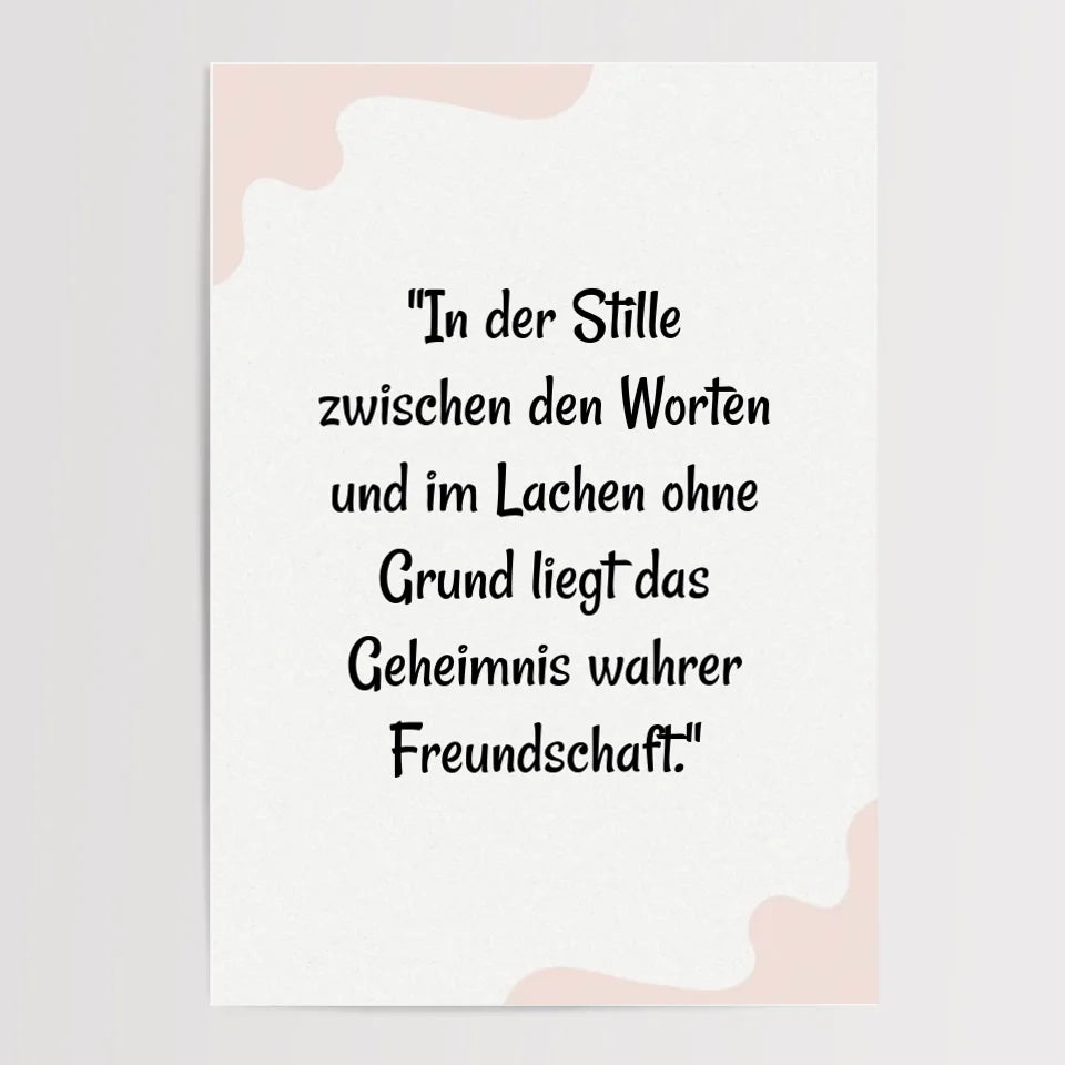 Freundschaftsspruch Poster Geschenk personalisiert - Cantty