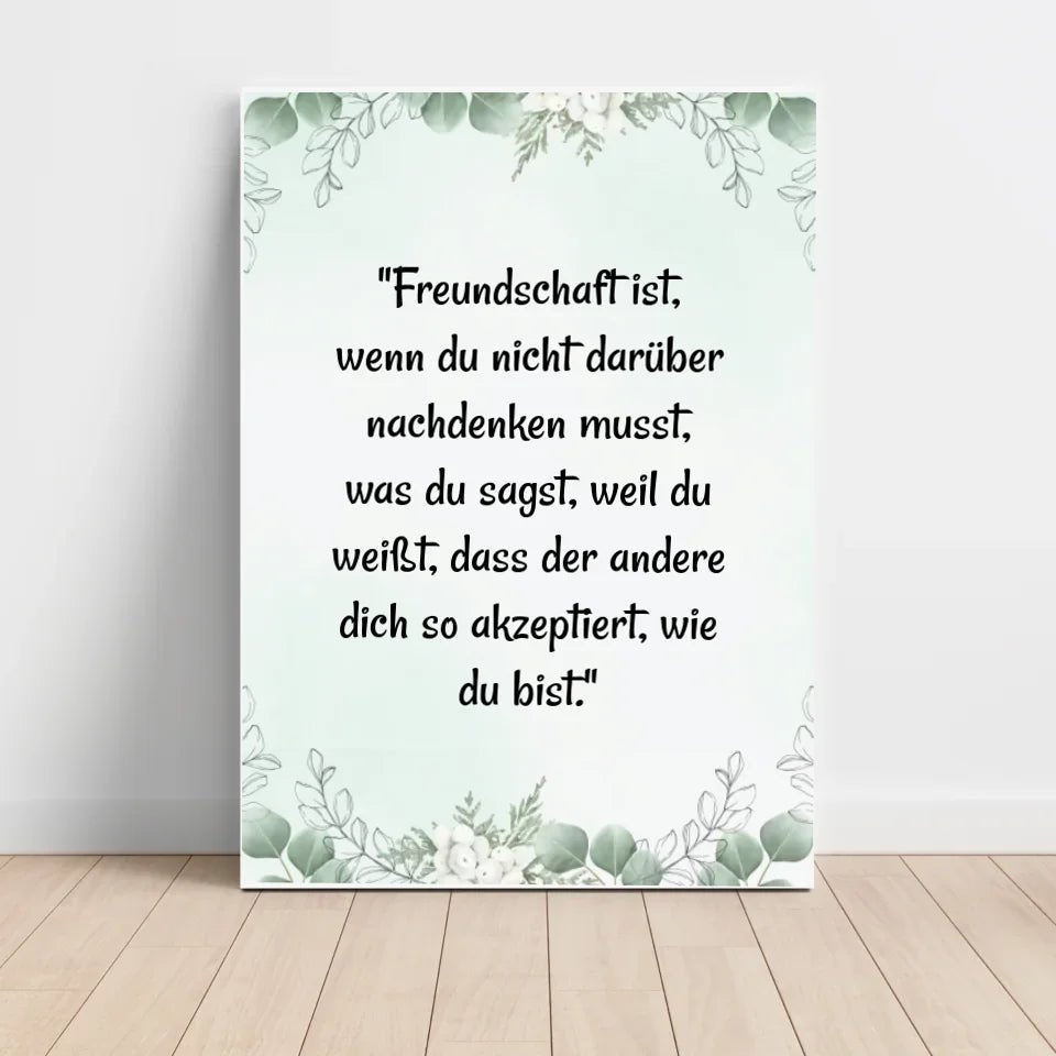 Geschenk Freundschaftsspruch Poster für beste Freundin personalisiert - Cantty